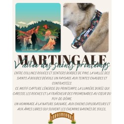 Martingale chien Vallée des Saints Printemps – Collier artisanal imperméable B Wild Shop