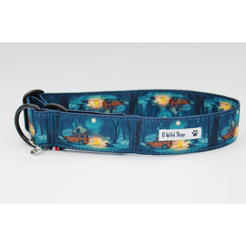 Martingale chien Grands Avaux Bleu – Collier artisanal imperméable B Wild Shop Martingale chien Grands Avaux Bleu – Collier artisanal imperméable B Wild Shop