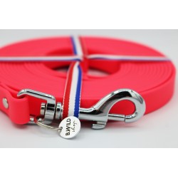 Longe pour chien Rose Néon – TPU imperméable & fabrication artisanale | B Wild Shop