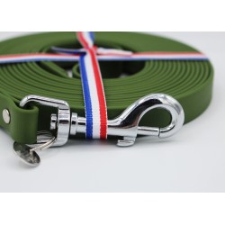Longe pour chien Olive – TPU imperméable & fabrication artisanale | B Wild Shop