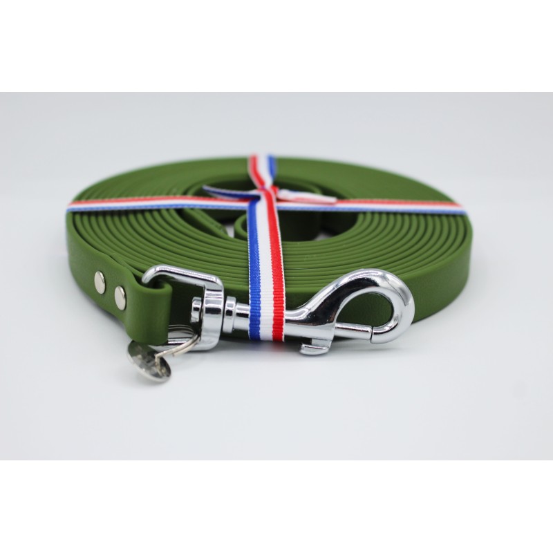Longe pour chien Olive – TPU imperméable & fabrication artisanale | B Wild Shop Longe pour chien Olive – TPU imperméable & fabrication artisanale | B Wild Shop
