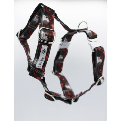 Harnais Léonidas – Tissu imperméable & bouclerie Safe Lock argent | B Wild Shop