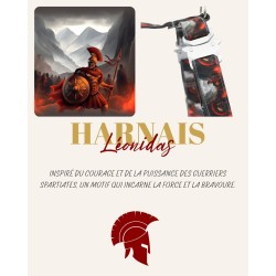 Harnais Léonidas – Tissu imperméable & bouclerie Safe Lock argent | B Wild Shop