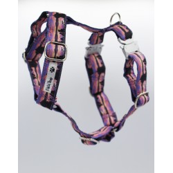 Harnais Lac Aydat Violet – Tissu imperméable & bouclerie Safe Lock argent | B Wild Shop