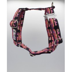 Harnais Lac Aydat Rose – Tissu imperméable & bouclerie Safe Lock argent | B Wild Shop