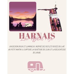 Harnais Lac Aydat Rose – Tissu imperméable & bouclerie Safe Lock argent | B Wild Shop