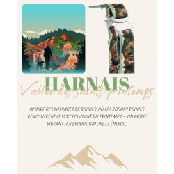 Harnais Vallée des Saints Printemps – Tissu imperméable & bouclerie Safe Lock argent | B Wild Shop