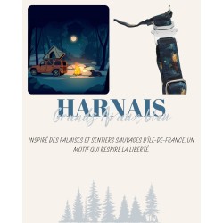Harnais Grands Avaux Bleu – Tissu imperméable & bouclerie Safe Lock argent | B Wild Shop