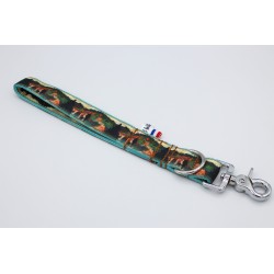 Poignée Vallée des Saints Printemps – Tissu imperméable & mousqueton argent | B Wild Shop