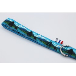 Poignée Lago di Barrea – Tissu imperméable & mousqueton argent | B Wild Shop