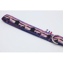 Poignée Lac Aydat Violet – Tissu imperméable & mousqueton argent | B Wild Shop