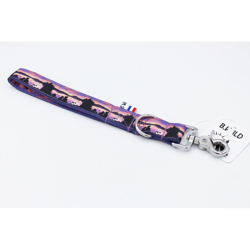 Poignée Lac Aydat Violet – Tissu imperméable & mousqueton argent | B Wild Shop Poignée Lac Aydat Violet – Tissu imperméable & mousqueton argent | B Wild Shop