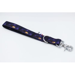 Poignée Grands Avaux Violet – Tissu imperméable & mousqueton argent | B Wild Shop