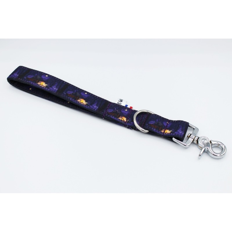 Poignée Grands Avaux Violet – Tissu imperméable & mousqueton argent | B Wild Shop