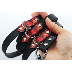 Laisse multipositions Feu – TPU imperméable & motifs UV | B Wild Shop