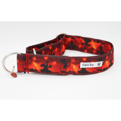 Martingale chien Élément Feu – Collier artisanal imperméable B Wild Shop