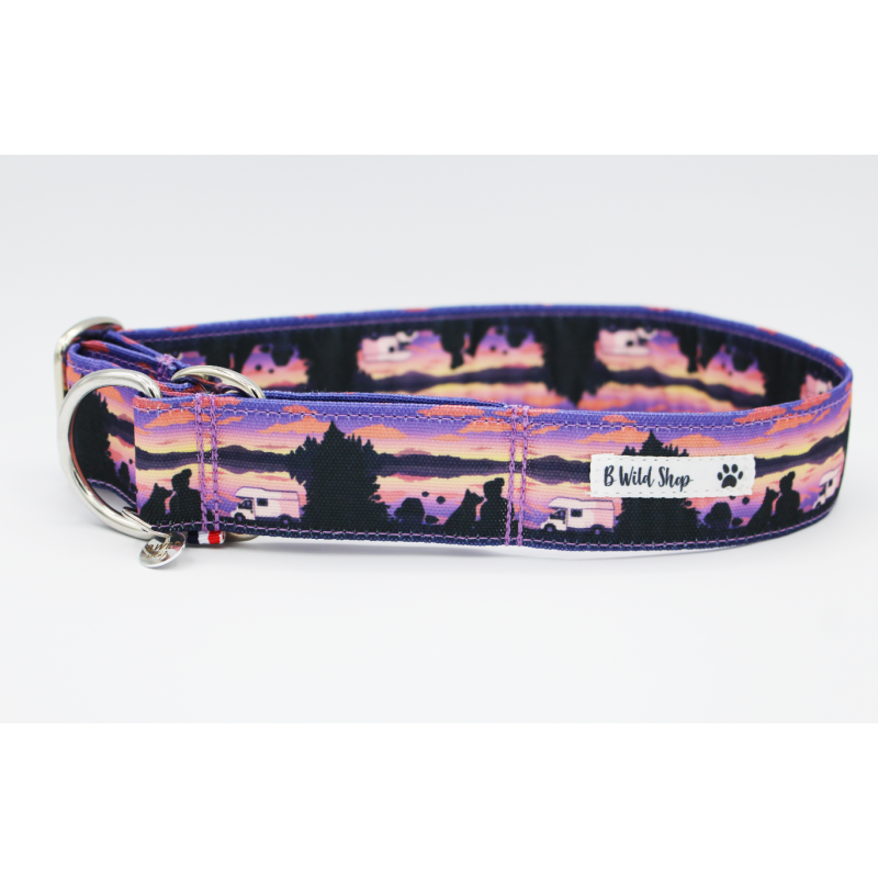 Martingale chien Lac d’Aydat Violet – Collier artisanal imperméable B Wild Shop Martingale chien Lac d’Aydat Violet – Collier artisanal imperméable B Wild Shop