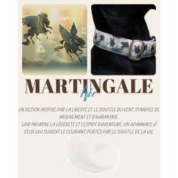 Martingale chien Élément Air – Collier artisanal imperméable B Wild Shop