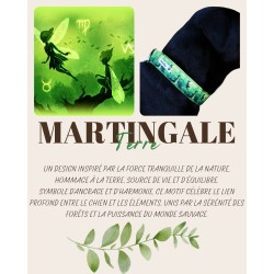 Martingale chien Élément Terre – Collier artisanal imperméable B Wild Shop